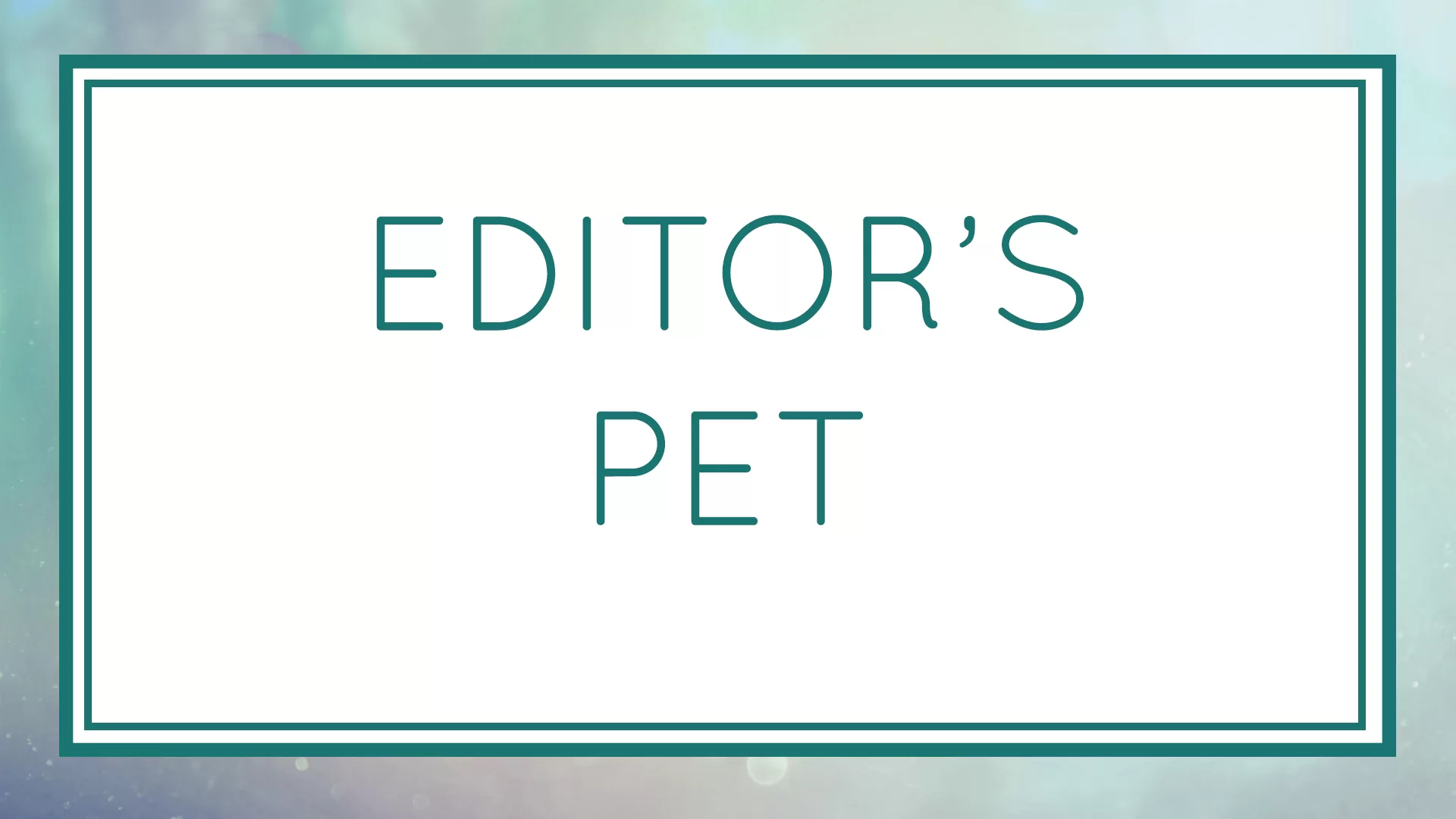 Editor’s Pet